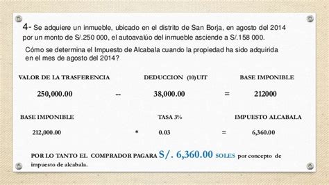 Impuesto Alcabala Casos Practicos