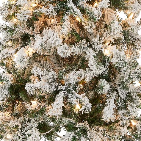 National Tree Company First Traditions Pre Lit Acacia Flocked Tree Medium Christmas Tree Clear