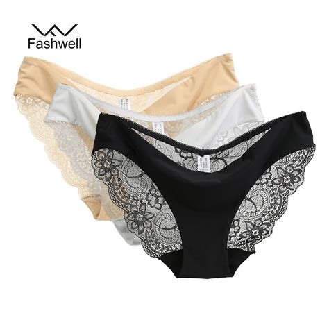 New Sexy Lace Plus Size Women Panties Briefs Solid Seamless Low Rise