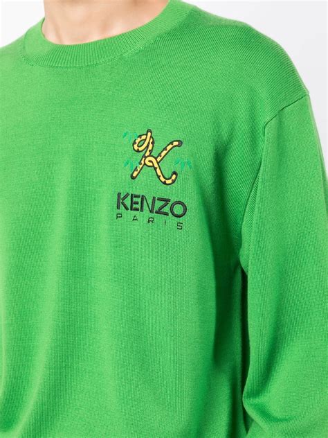 Kenzo Suéter Decote Careca Logo Bordado Farfetch