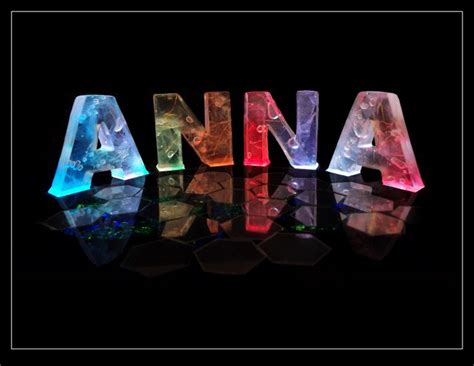 The Name Anna in 3D coloured lights | Anna name, Anna, Color