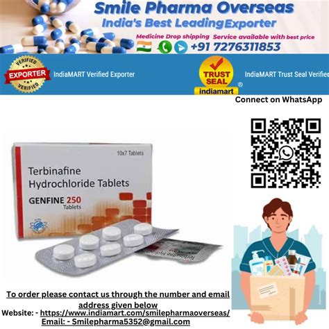 Terbinafine Hydrochloride Tablet at Rs 100.00/box | Terbinafine ...