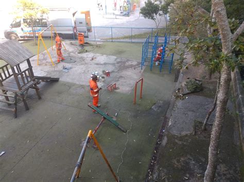 Após denúncias de abandono parque da Vila Olímpica do Vidigal recebe