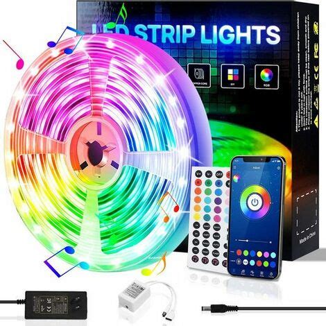 Bande Led Ruban Led Bandes Lumineuses Bluetooth Rgb M