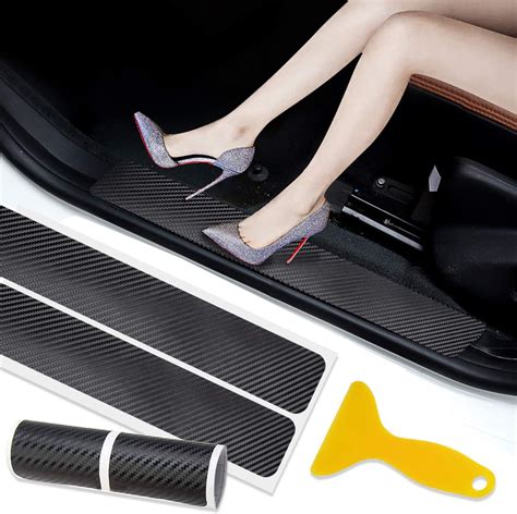 Partol Car Door Sill Protector 4pcs Auto Scuff Guard 5d