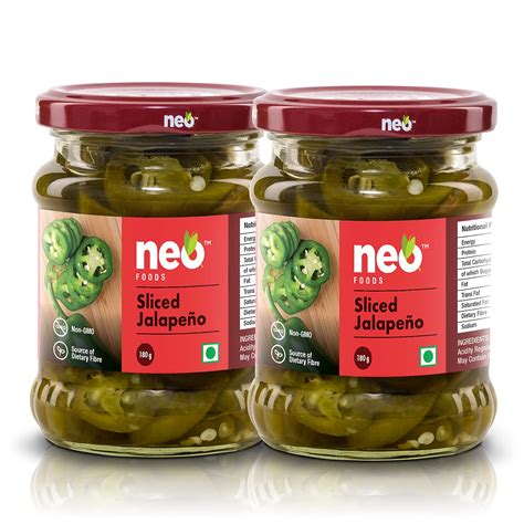 Neo Sliced Jalapenos G I P I Vegan I Ready To Eat Fibre Rich