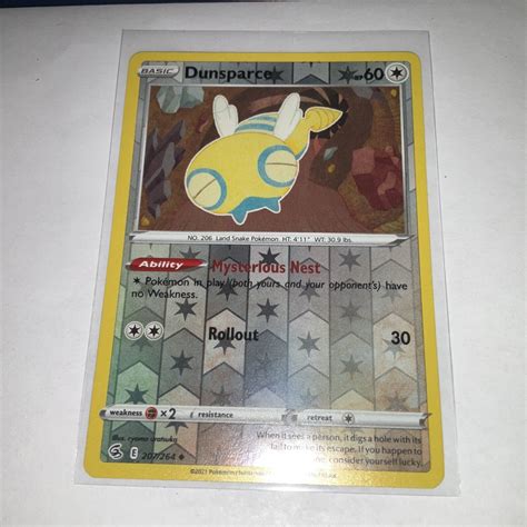 Pok Mon Tcg Dunsparce Fusion Strike Reverse Holo Uncommon Ebay