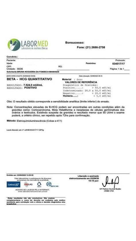 Exame De Gravidez Positivo Pdf Para Editar Artofit