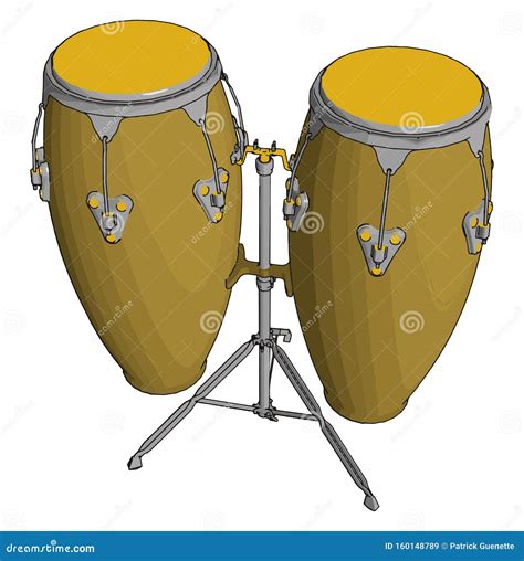 A Conga Tumbadora Musical Instrument Vector Or Color Illustration Stock