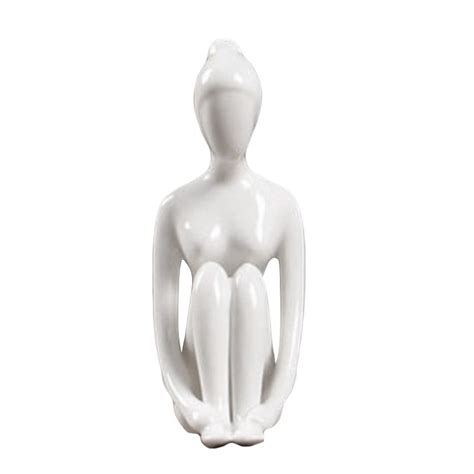 Yoga Pose Statue Handcrafted Smooth Surface Desk Ornament Yoga Pose