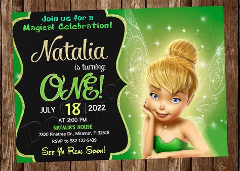 Tinkerbell Invitation Tinker Bell Invitation Tinkerbell Birthday Party