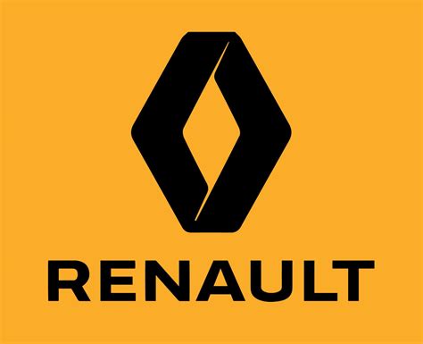 Renault Logo Brand Car Symbol With Name Black Design French Automobile ...