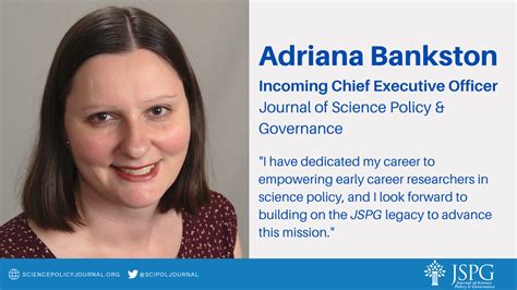 Adriana Bankston Selected As Third Ceo And Managing Publisher Of The Journal Of Science Policy