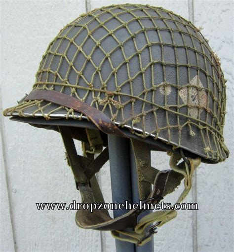 Wwii M2 101st Airborne 501st Helmet Front Seam Imp Paratrooper Liner