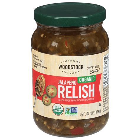 Woodstock Organic Jalape O Relish Fl Oz Delivery Or Pickup Near Me