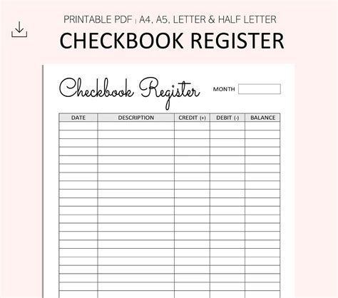 Making a Checkbook Register Template With Just a Few Steps ...