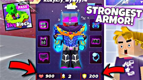 New STRONGEST ARMOR IN SKYBLOCK In Skyblock Blockman Go YouTube