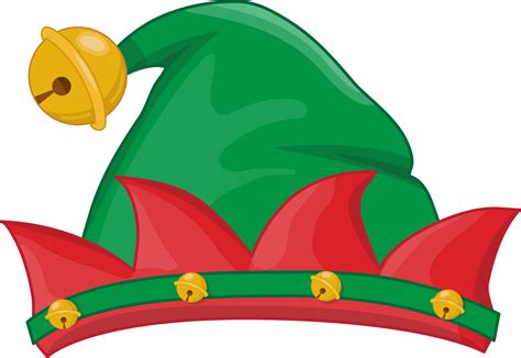 Christmas Hat Or Elf Hat In New Year Holiday Cartoon Design Png