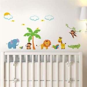 Adesivo De Parede Infantil Safári Mod 2 Grande 170x65cm Leroy Merlin