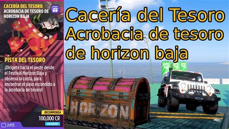 Acrobacia de tesoro de horizon baja Cacería del tesoro Forza Horizon 5