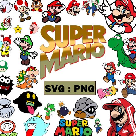 Super Mario Svg Bundle For Cricut And Sublimation Mario Cut Files