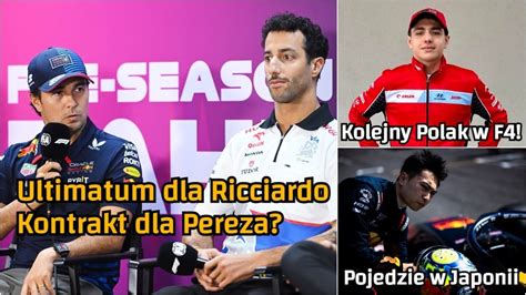 Będzie kolejny Polak w Formule 4 Ultimatum dla Ricciardo Perez już z