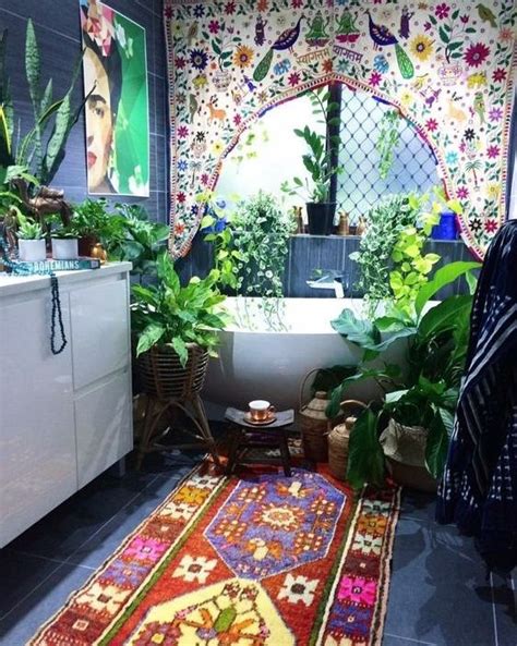 45 Alluring Bohemian Bathroom Design Ideas That Make The Space Unique