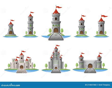 Medieval Castle Vector Stock Illustrations 23987 Medieval Castle