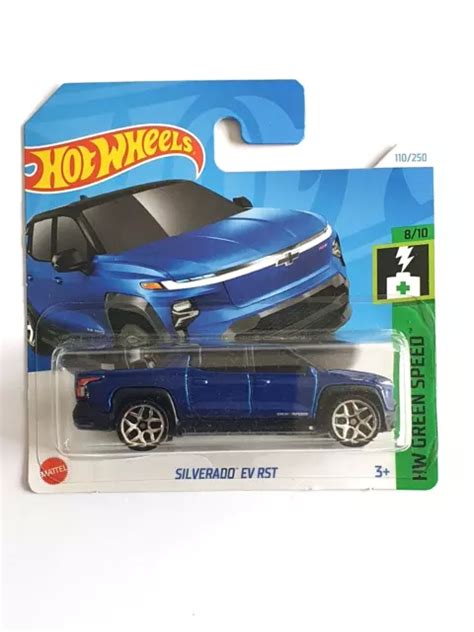 MINIATURE HOT WHEELS 1 64 Silverado Ev Rst Hw Green Speed 2024 EUR 4 00