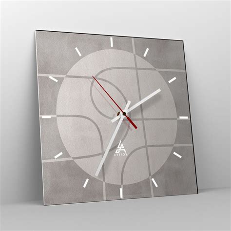 Horloge Murale En Verre X Cm Silencieuse Brillant Minimaliste Roue