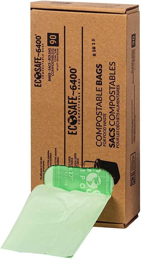 Ecosafe 6400 Cp1617 6 Certified Compostable Bag 16x17” Green Bags For