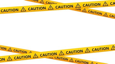 Premium Vector Crossed Caution Tapes Yellow And Black Danger Warning