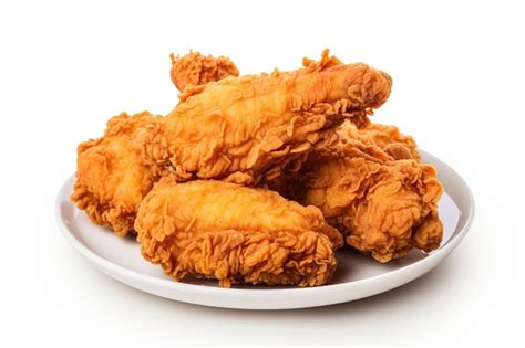 Premium Ai Image Generative Ai Illustration Of Fried Chicken On White