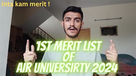 Air University Merit List Air University Closing Merit