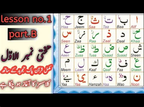 Alif Baa Taa Epi 2 Arabic Alphabet Noorani Qaida Lesson 01 Lesson