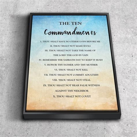 Vintage 10 Commandments 12 Wall Art