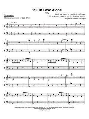 Fall In Love Alone Sheet Music Arrangements Available Instantly