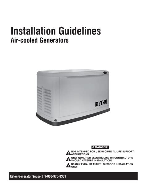 Generac 20 Kw G0059241 Standby Generator Manual Manualzz