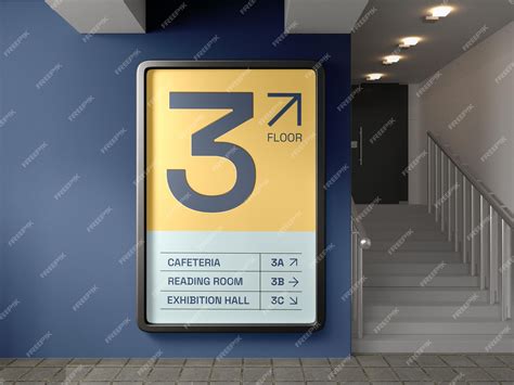 Premium PSD | Direction signage psd mockup