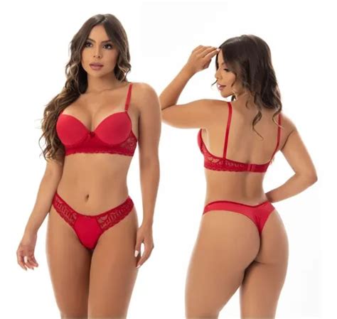 Conjunto Lingerie Fio Duplo Microfibra Poliamida Luxo Mercadolivre