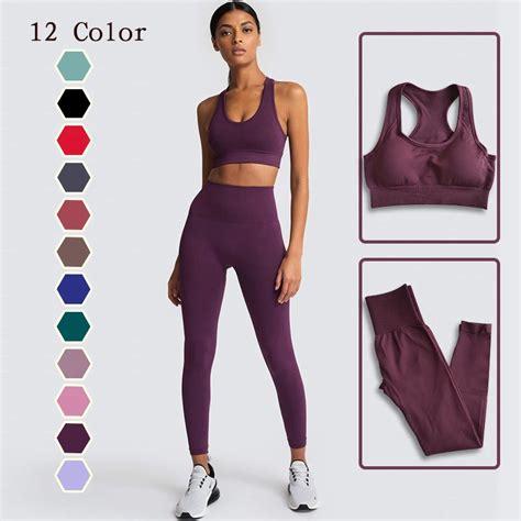 2 Piece Yoga Set Top Leggings Sport Clothes Women 2 Piece