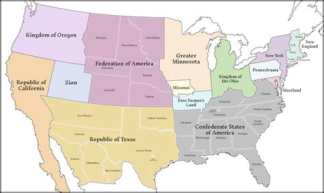 Classic Balkanized US Map #59,493 by Upvoteanthology on DeviantArt