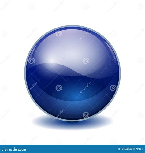 Blue D Crystal Magic Sphere Glass Transparent Ball With Shadows