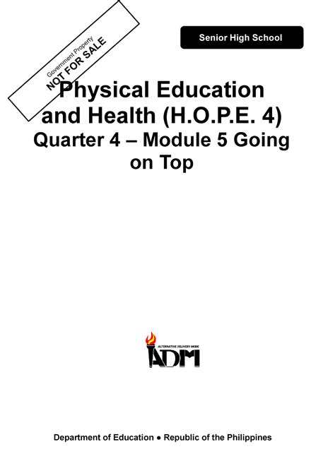 Hope 4 Q4 Module 5 1 Physical Education And Health H O P 4 Quarter