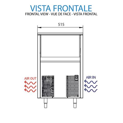 Fabbricatore Di Ghiaccio A Cubetto Pieno Con Produzione Di Kg H