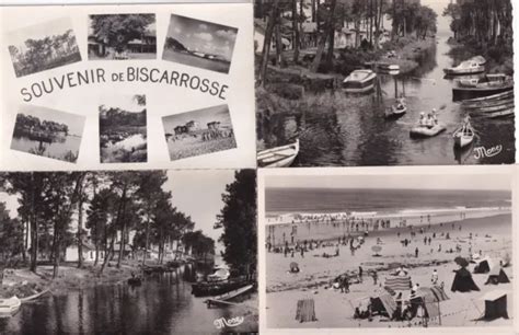 LOT DE 4 Cartes Postales Anciennes Postcards BISCARROSSE LANDES EUR 3