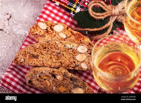 Traditional Italian Christmas New Year Dry Cookies Biscuits Biscotti