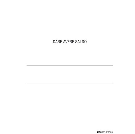 Registro Dare Avere Saldo X Cm Fogli Edipro Modulistica