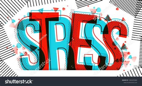 Vector Creative Illustration Stress Word Stock Vector Royalty Free