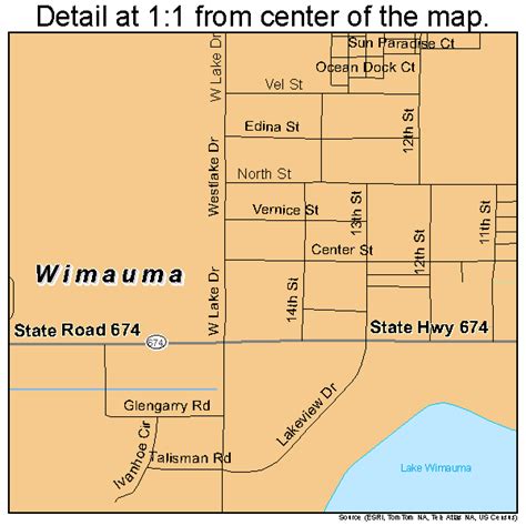 Wimauma Florida Street Map 1278025